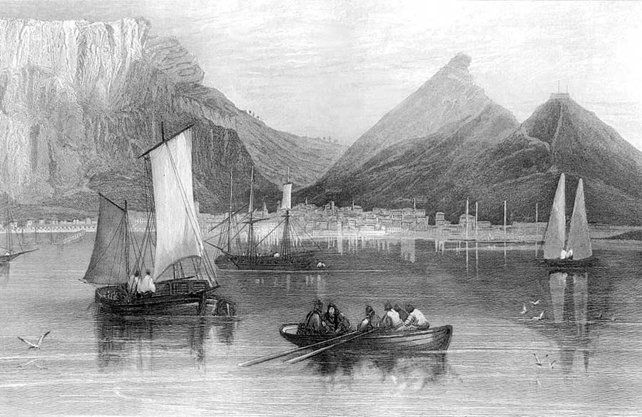 A beautifully moody sketch of Cape Town in 1834. Philidelphia NA Bible Institute.