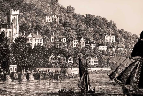Cowes foreshore, Isle of Wight, c.1830s.